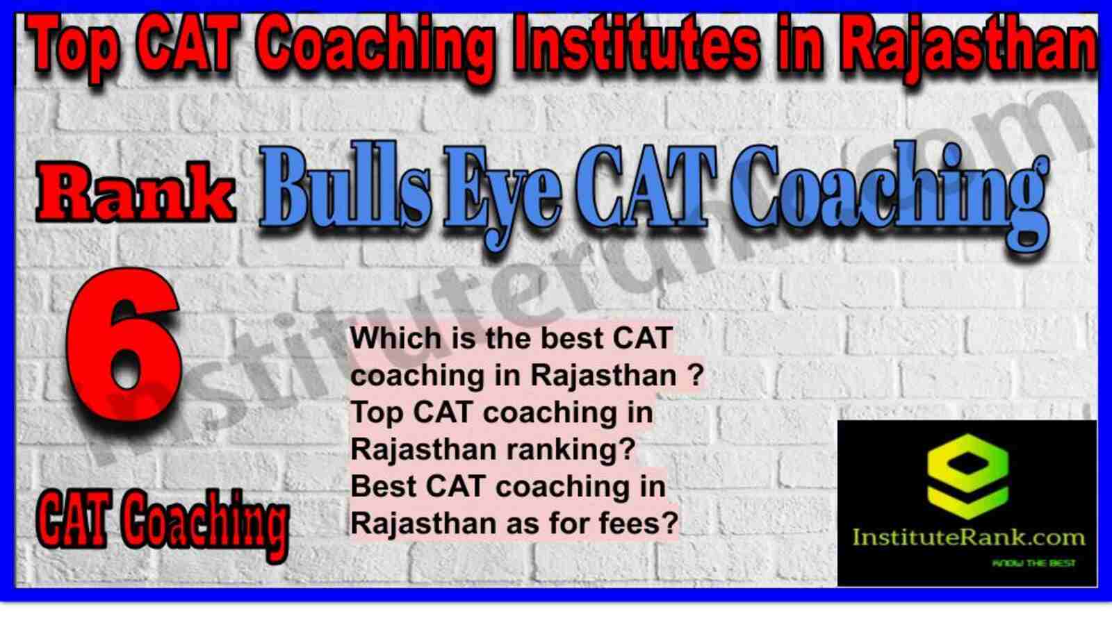 Rank 6. Bulls Eye Best CAT Coaching in Rajasthan