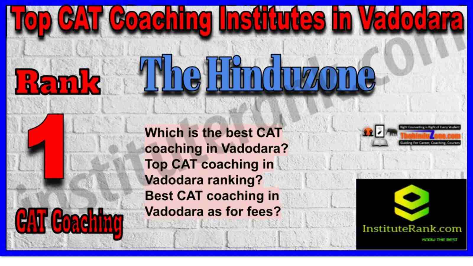 Rank 1. The Hinduzone CAT Coaching in Vadodara