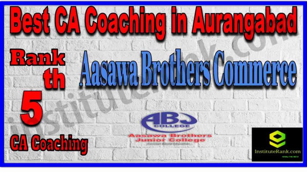 Rank 5. Best CA Coaching in Aurangabad