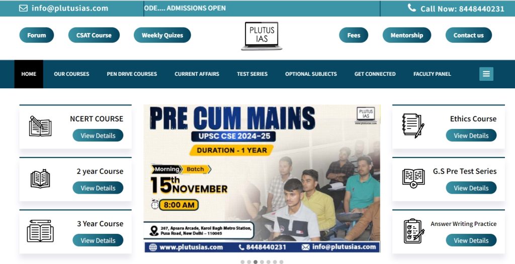 Plutus IAS Top IAS Coaching in Delhi Plutus IAS Number 1 Top IAS Coaching in Delhi