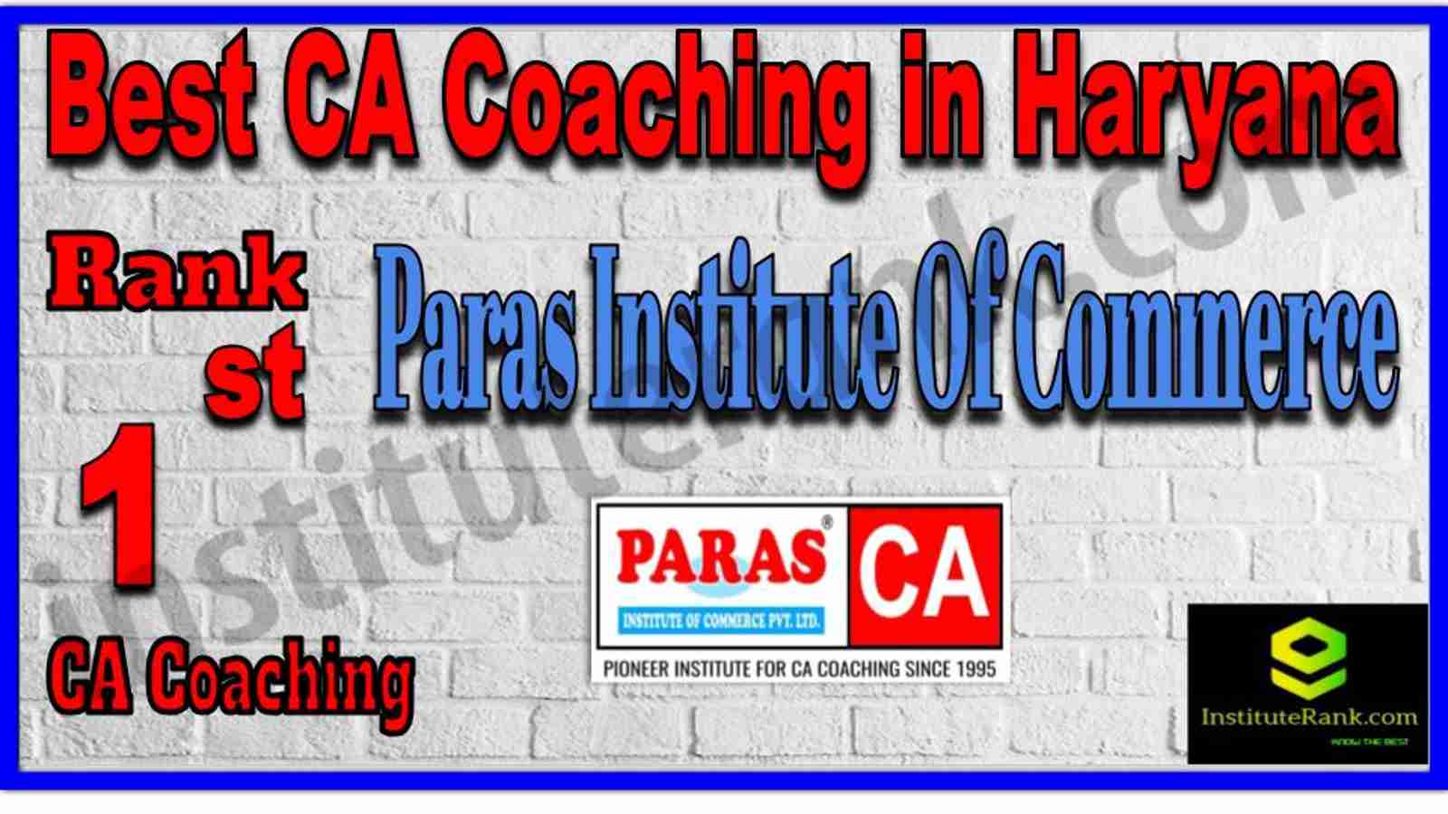 Rank 1. Best CA Coaching in Haryana Rank 1. Best CA Coaching in Haryana