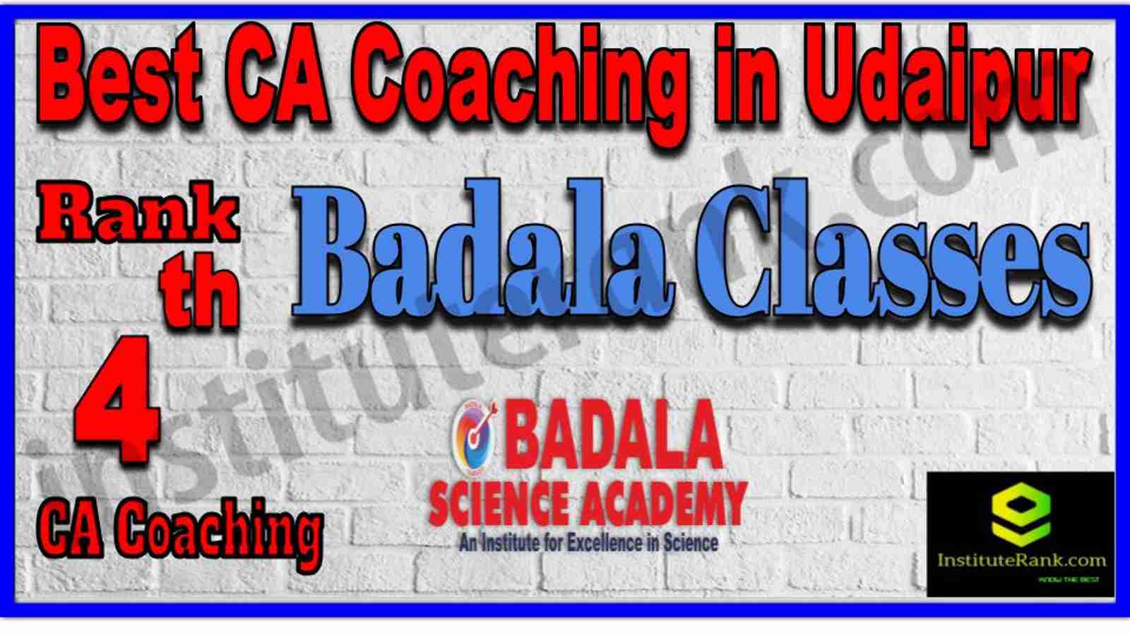 Rank 4. Best CA Coaching in Udaipur Rank 4. Best CA Coaching in Udaipur