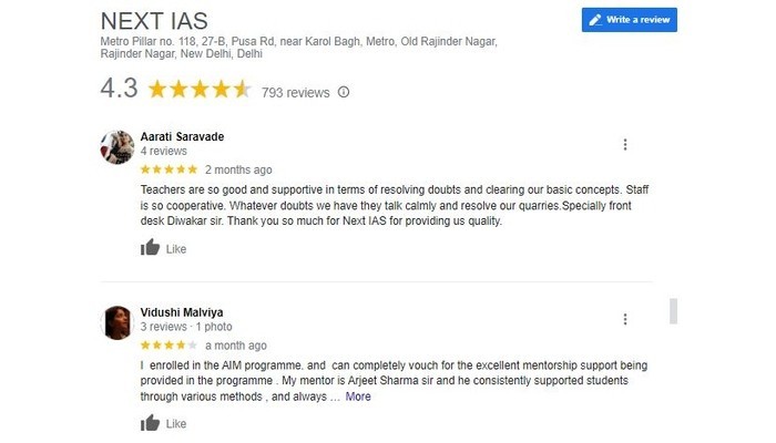 NEXT IAS Review