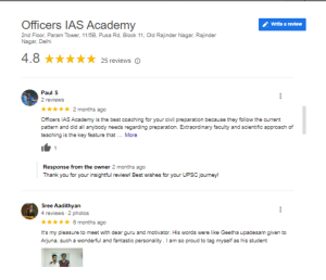 Officers IAS Academy in Delhi Review Officers IAS Academy in Delhi Review