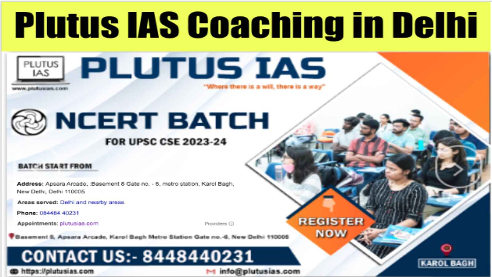 Plutus IAS Best Classroom coaching in Karol Bagh