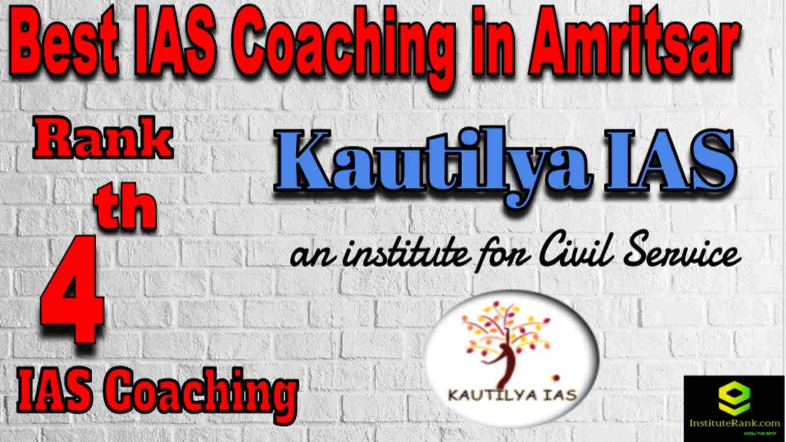4th Rank Best IAS Coaching in Amritsar