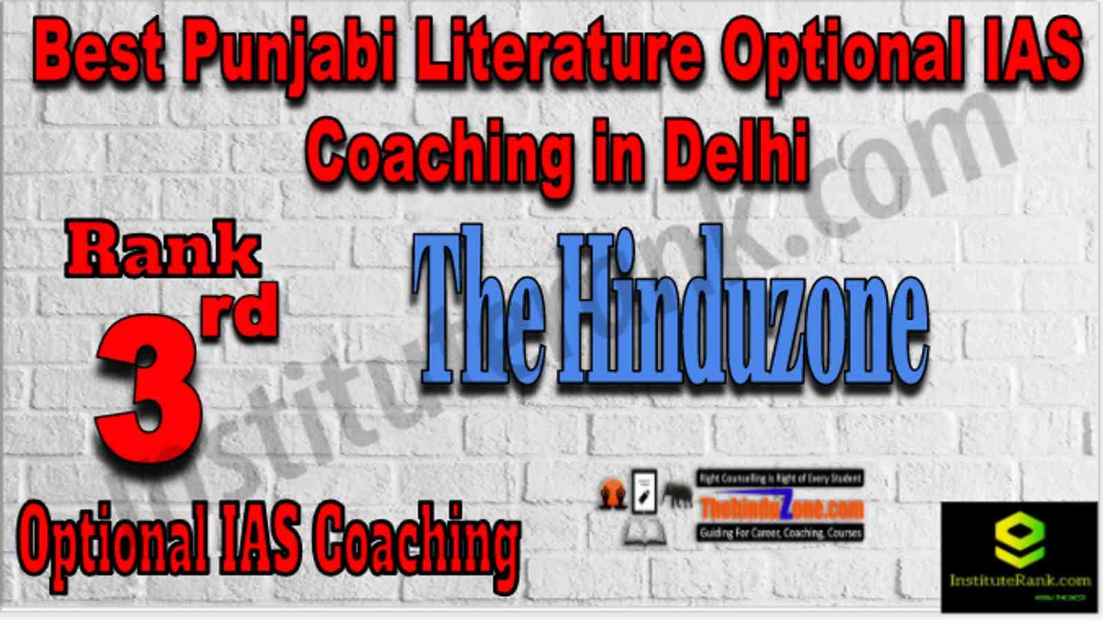 Rank 3 Best Punjabi Literature Optional IAS Coaching in Delhi