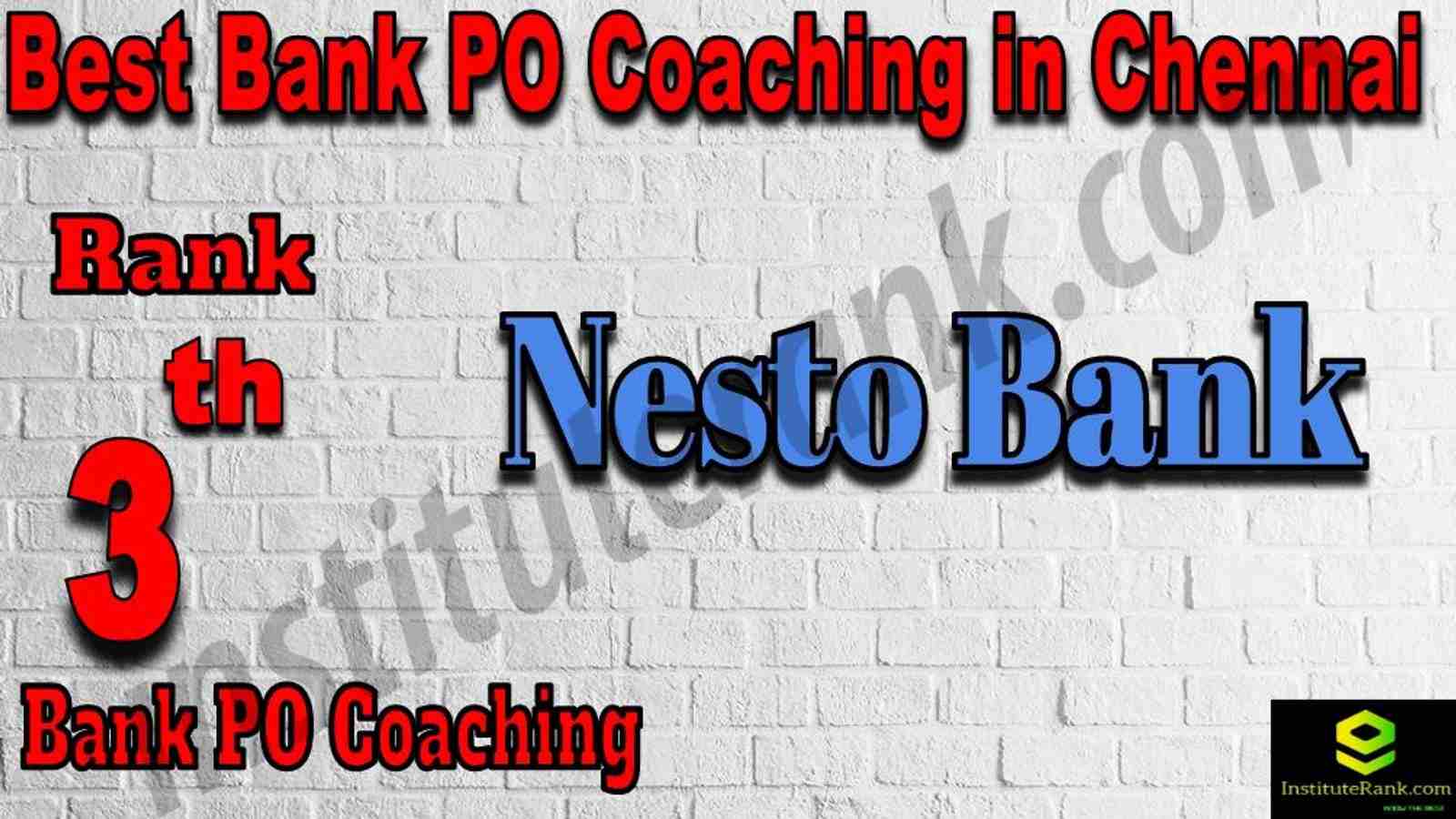 3rd Best Bank PO Coaching in Chennai