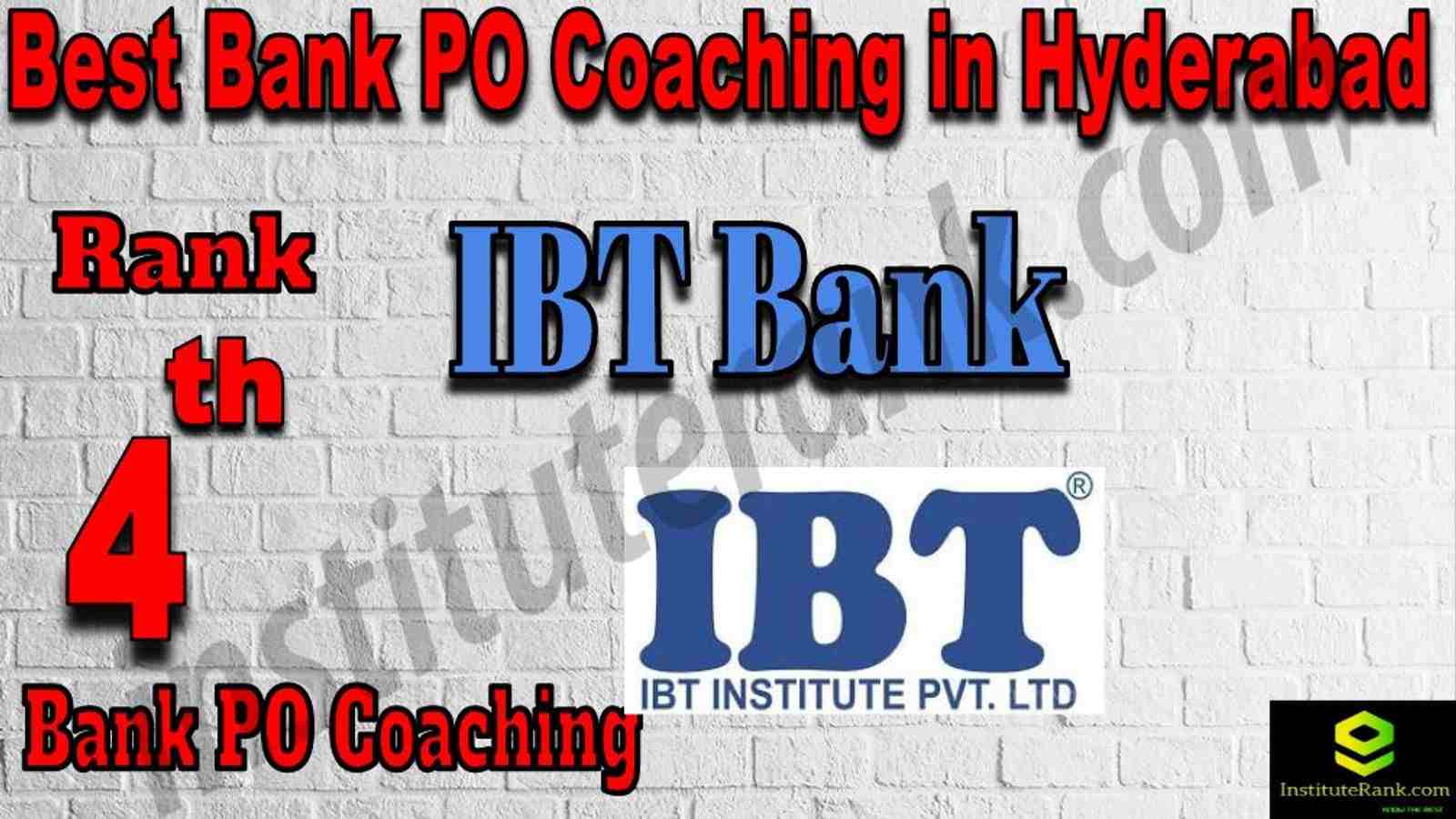 4th Best Bank PO Coaching in Hyderabad