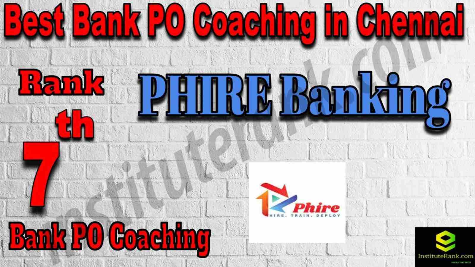 7th Best Bank PO Coaching in Chennai