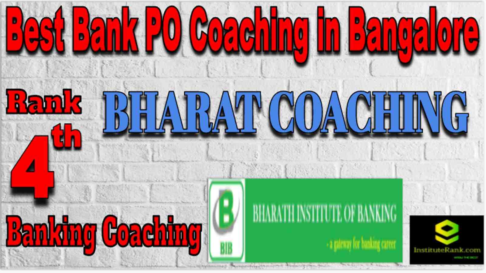Rank 4 Best BANK PO Coaching in Bangalore