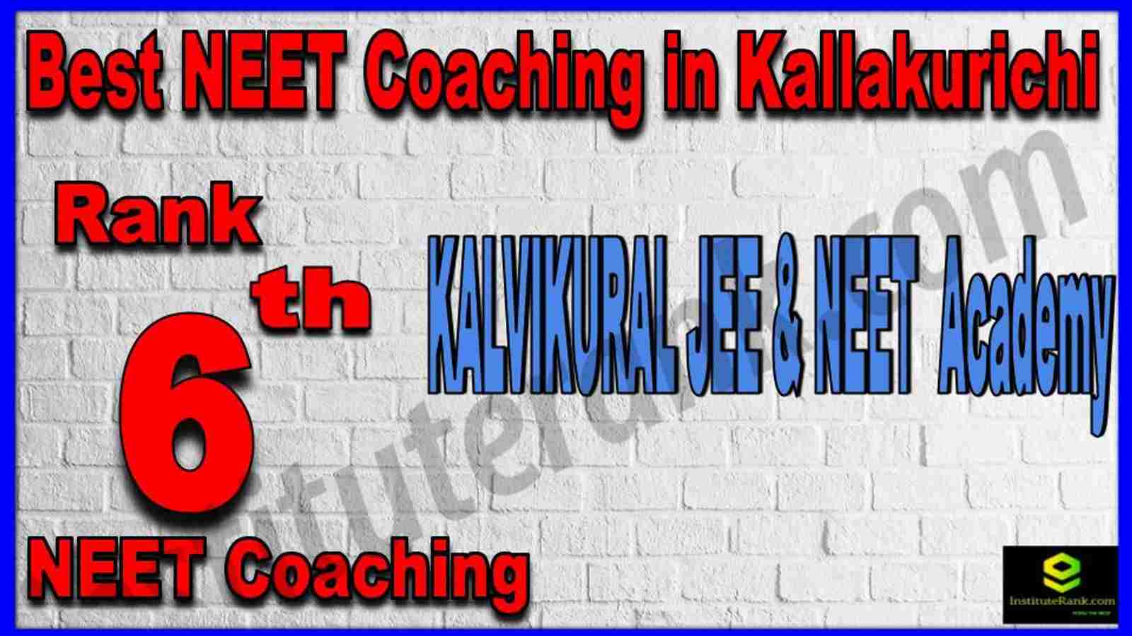 Rank 6th Best NEET Coaching in Kallakurichi Rank 6th Best NEET Coaching in Kallakurichi