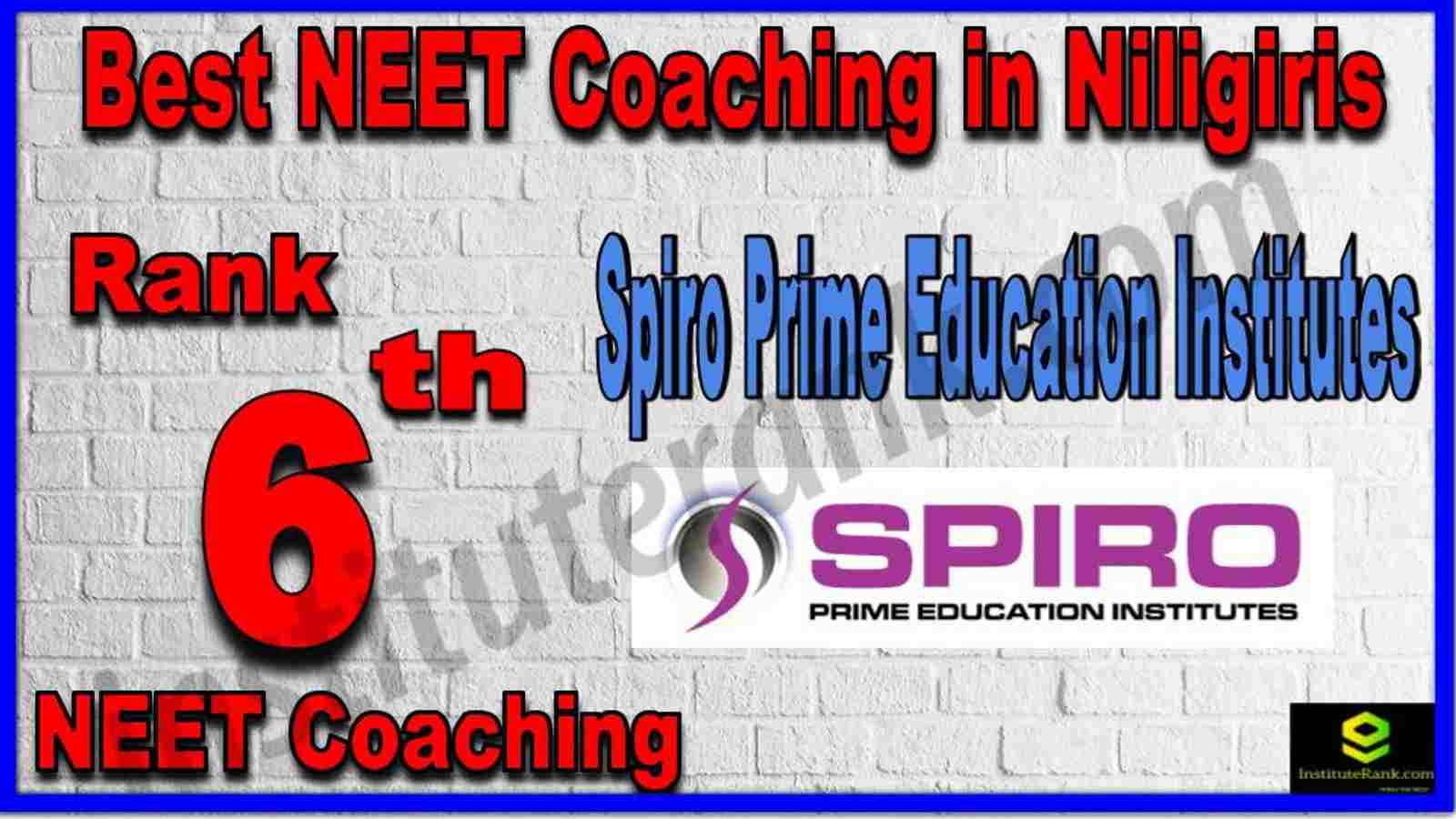 Rank 6th Best NEET Coaching in Niligiris Rank 6th Best NEET Coaching in Niligiris