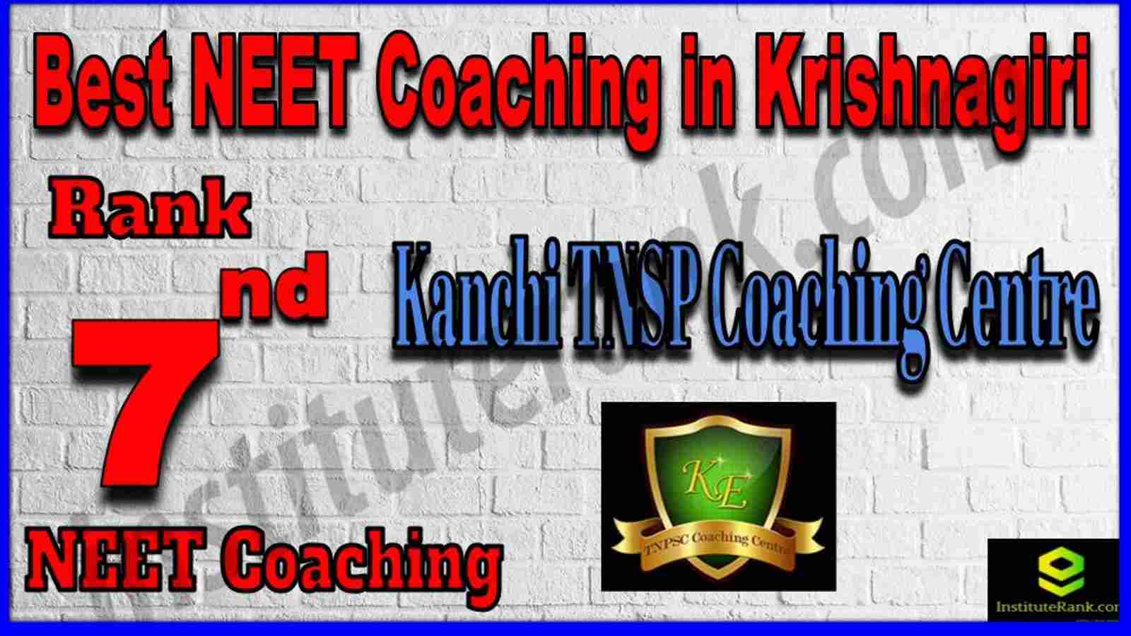 Rank 7th Best NEET Coaching in Krishnagiri