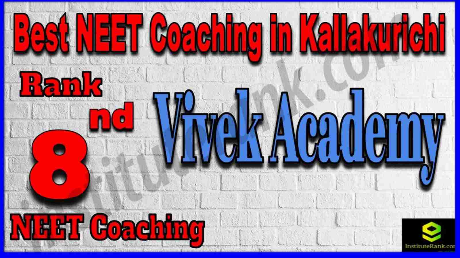 Rank 8th Best NEET Coaching in Kallakurichi Rank 8th Best NEET Coaching in Kallakurichi