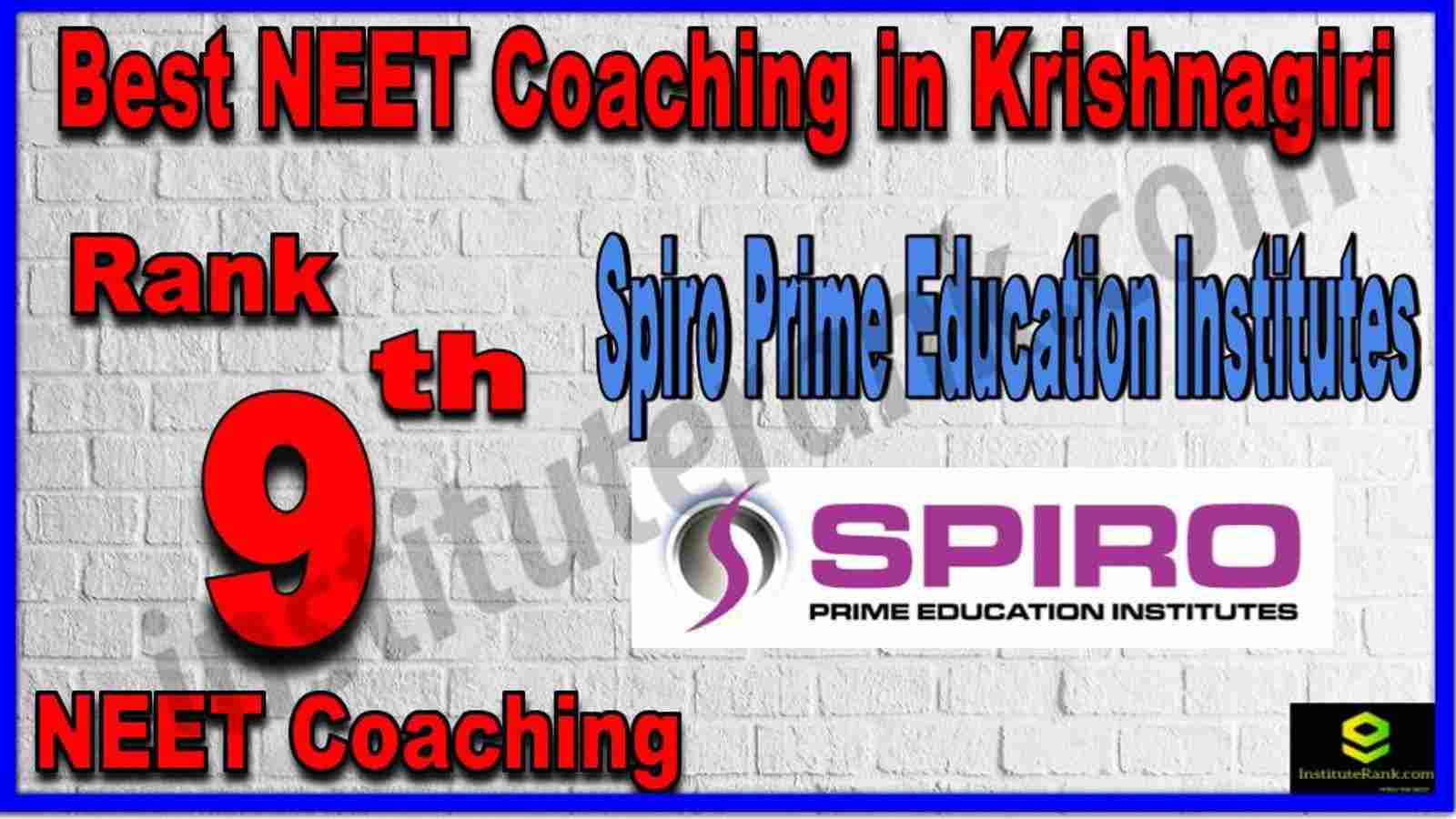 Rank 9th Best NEET Coaching in Krishnagiri