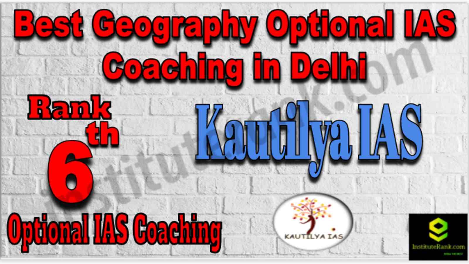 Rank 6 Best Geography Optional IAS coaching in Delhi