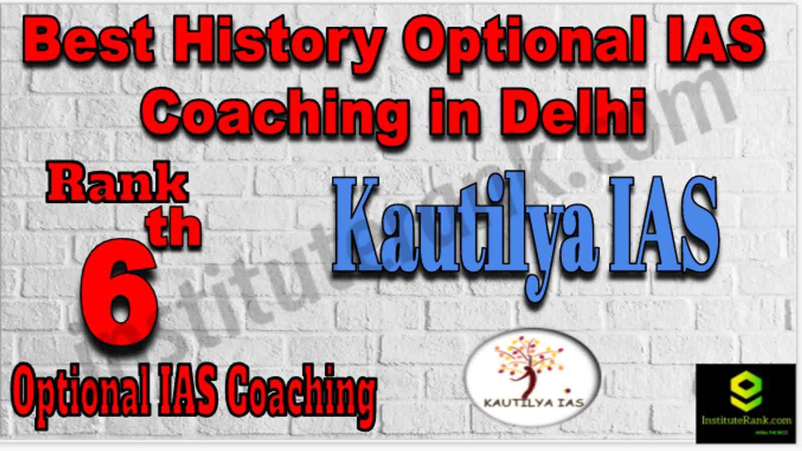 Rank 6 Best History optional IAS Coaching