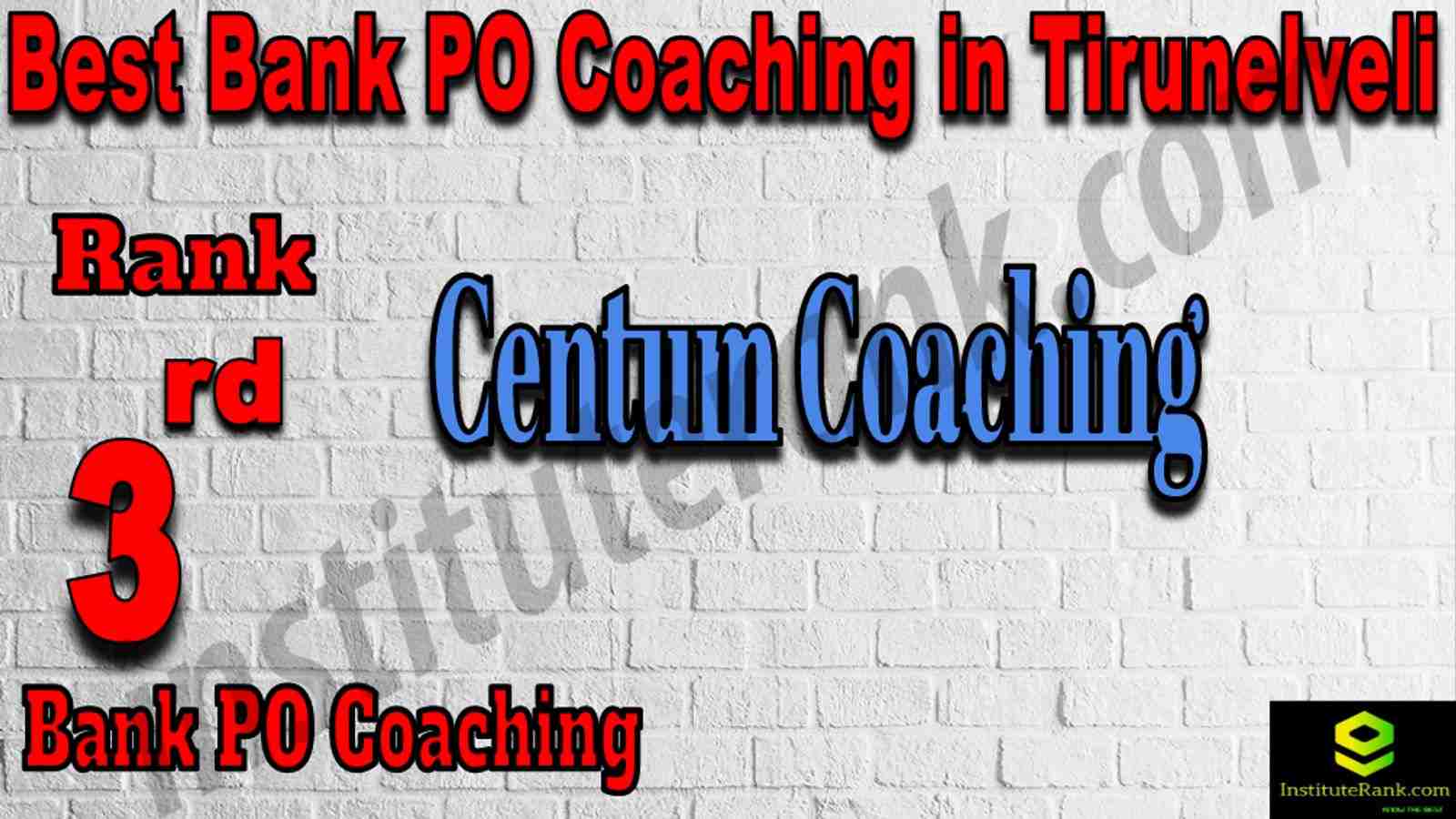 3rd Best Bank PO Coaching in Tirunelveli