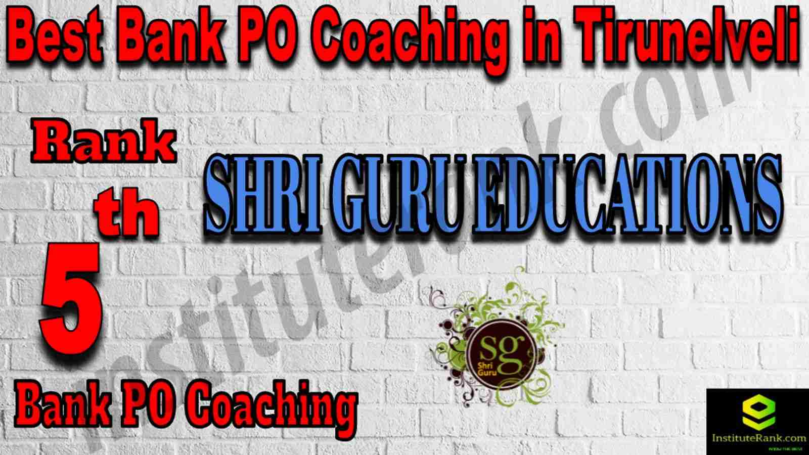 5th Best Bank PO Coaching in Tirunelveli