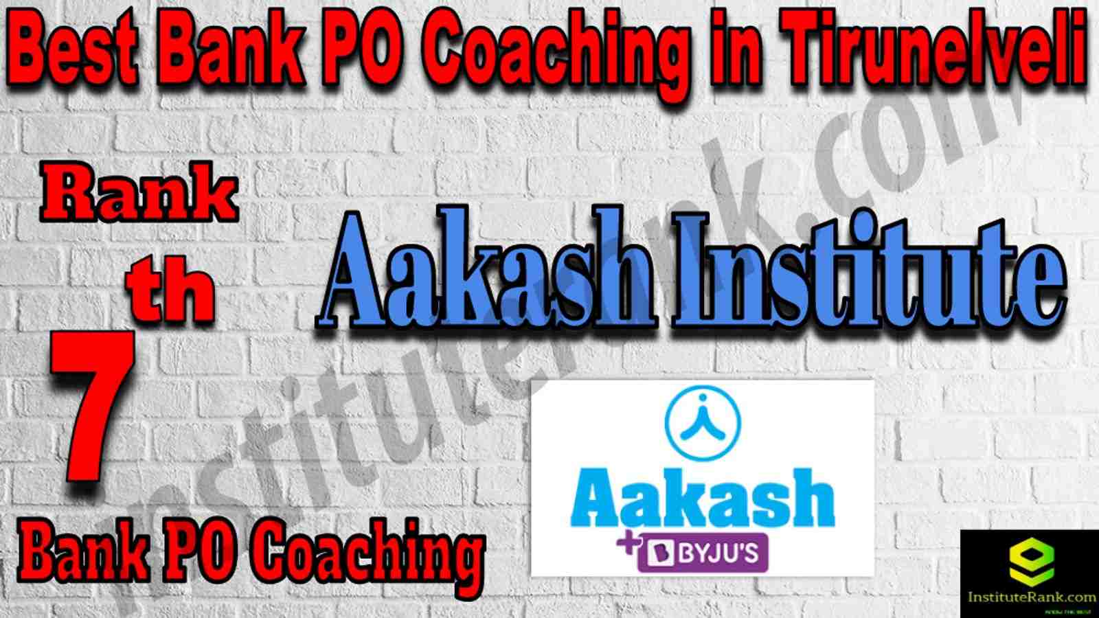 7th Best Bank PO Coaching in Tirunelveli