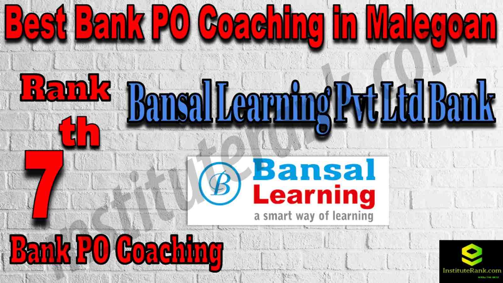7th Best Bank PO Coachng in Malegoan
