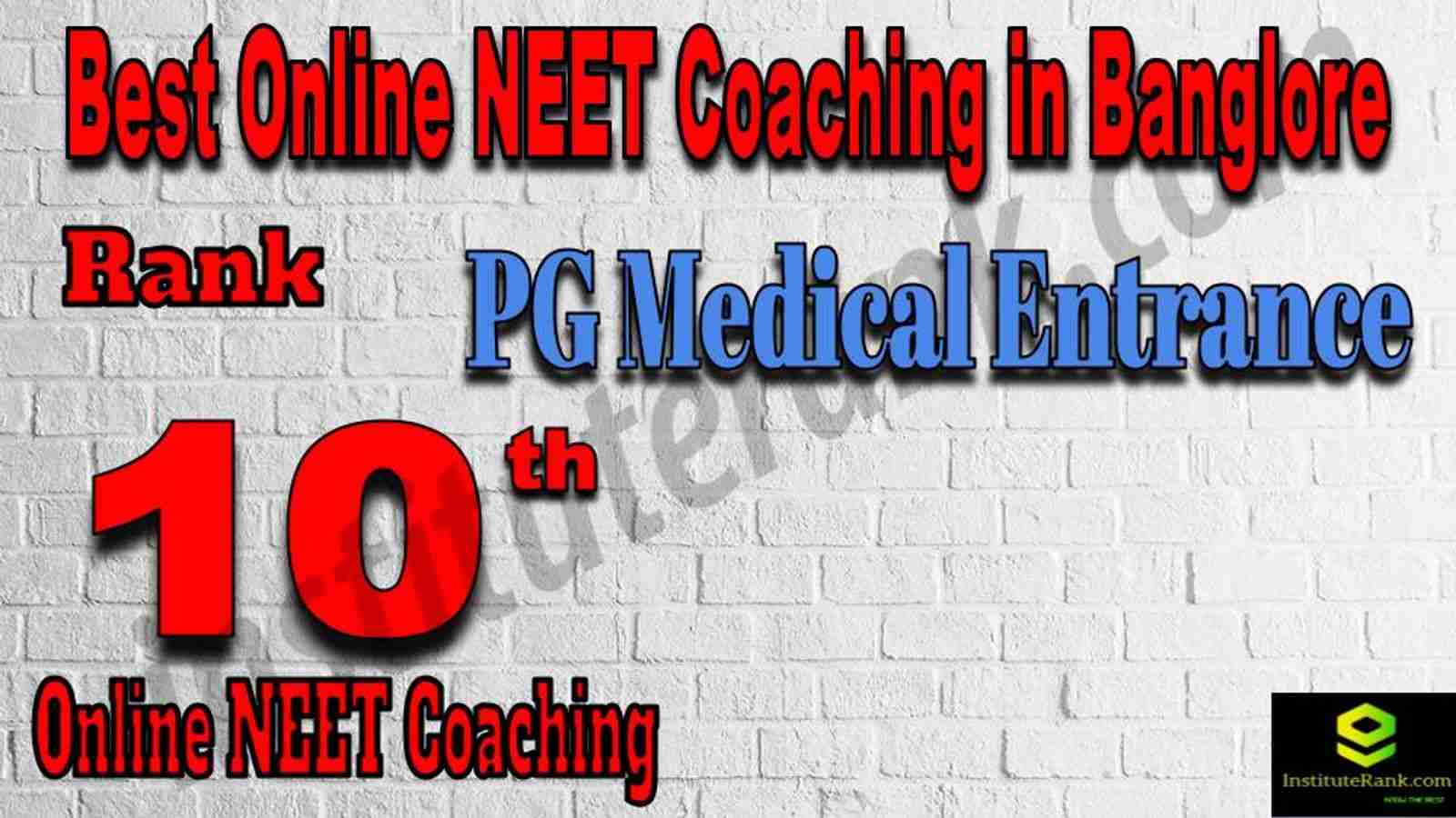 Rank 10 Best Online NEET Coaching in Banglore