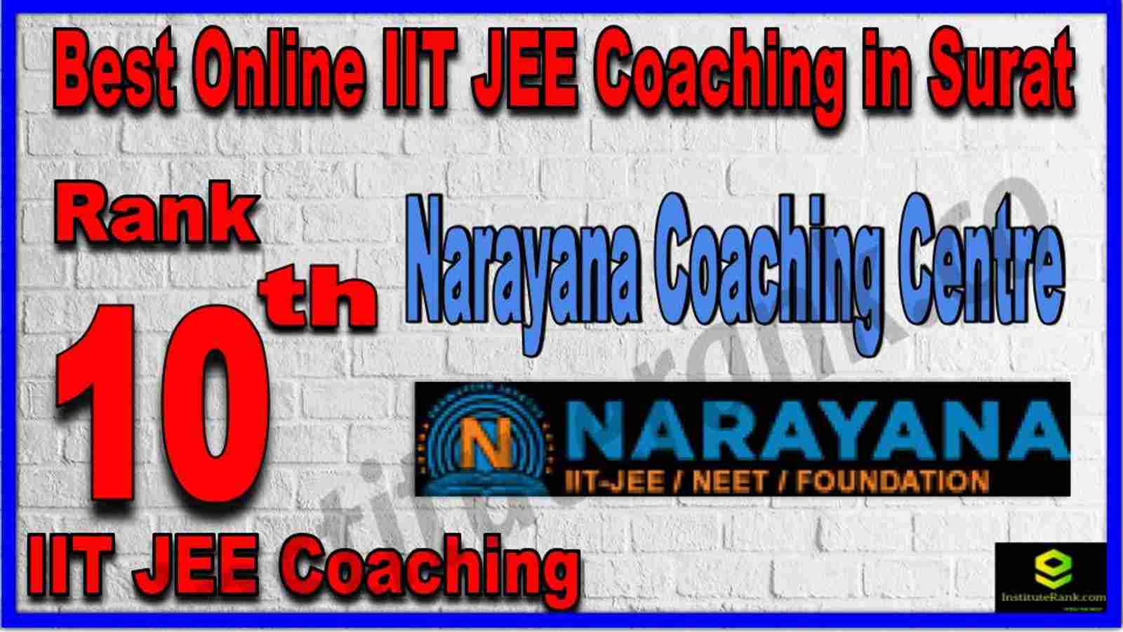 Rank 10th Best Online IIT JEE Coaching in Surat