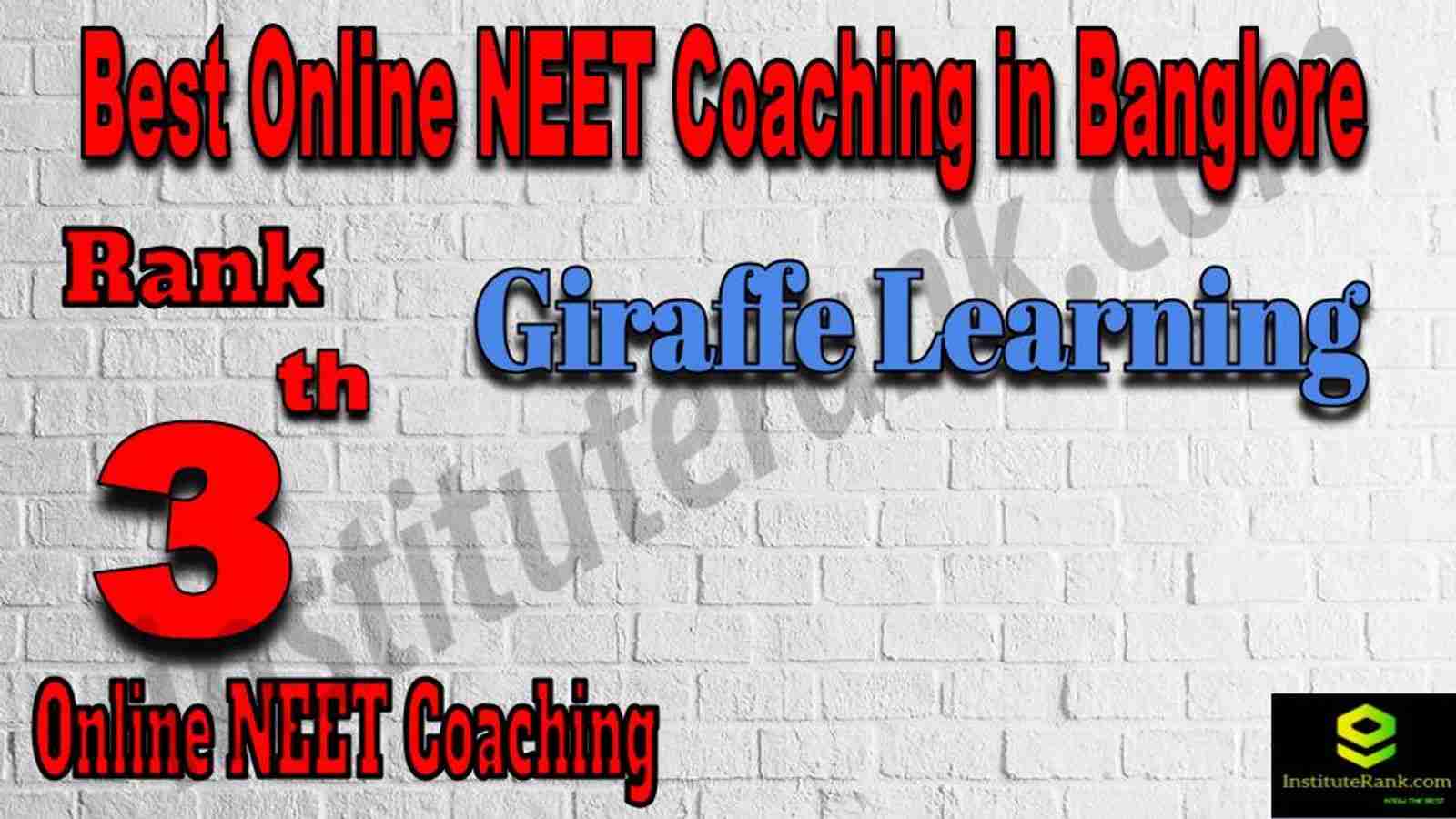 Rank 3 Best Online NEET Coaching in Banglore