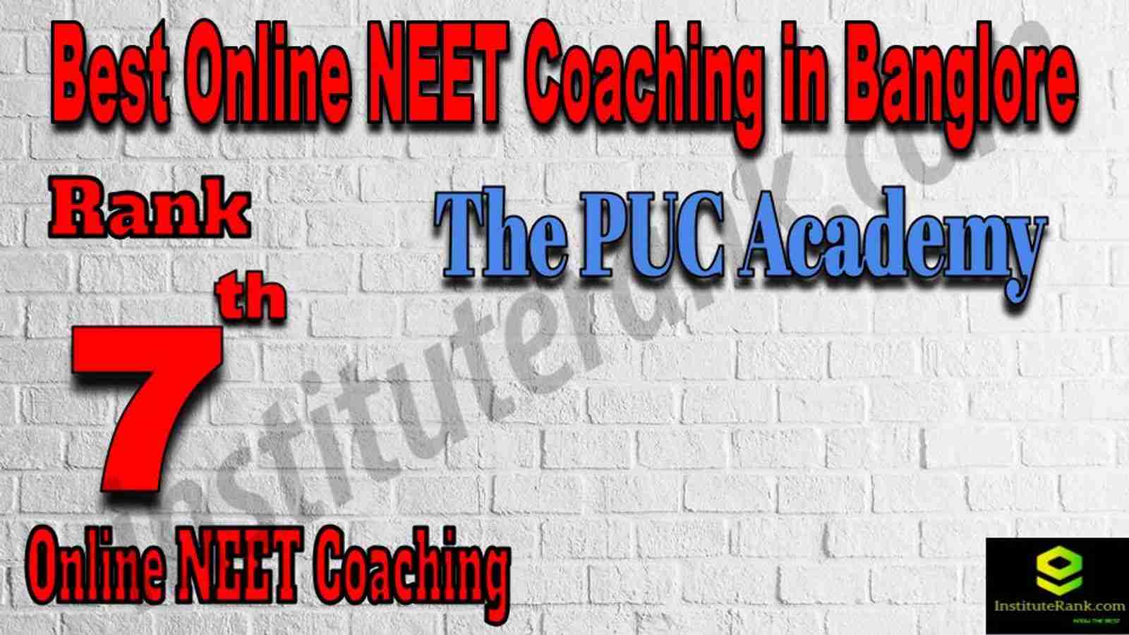 Rank 7 Best Online NEET Coaching in Banglore
