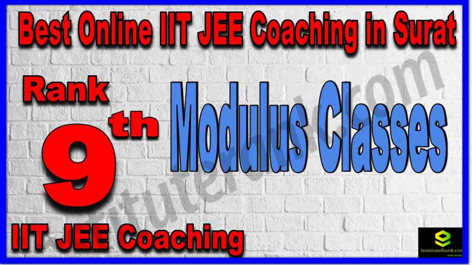 Rank 9th Best Online IIT JEE Coaching in Surat
