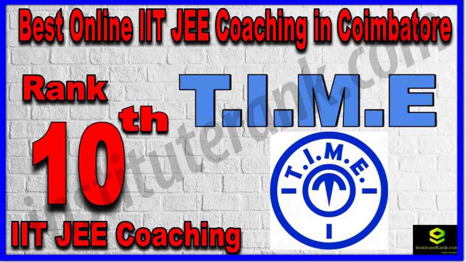 Rank 10th Best Online IIT JEE Coaching in Coimbatore