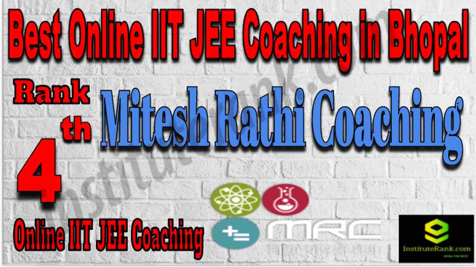 Rank 4 Best Online IIT JEE Coaching in Bhopal