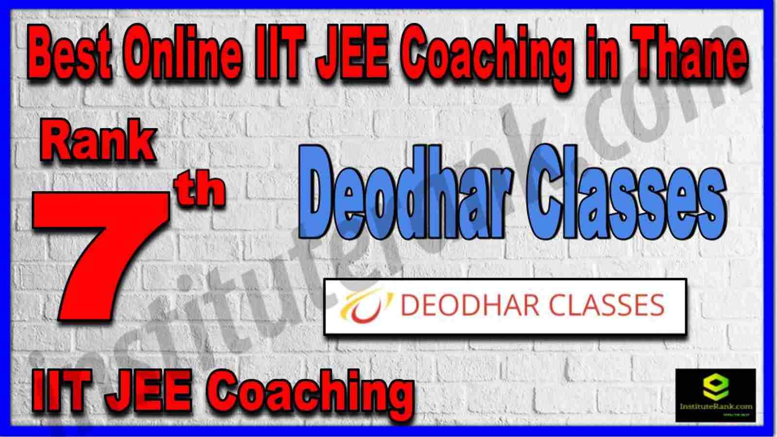 Rank 7th Best Online IIT JEE Coaching in Thane