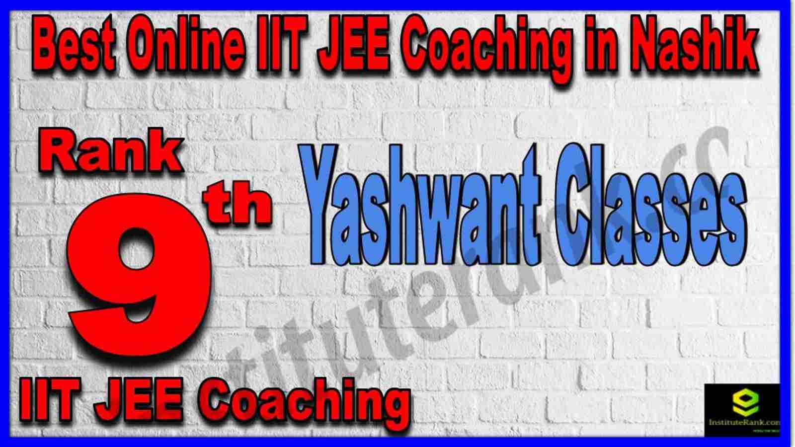 Rank 9th Best Online IIT JEE Coaching in Nashik