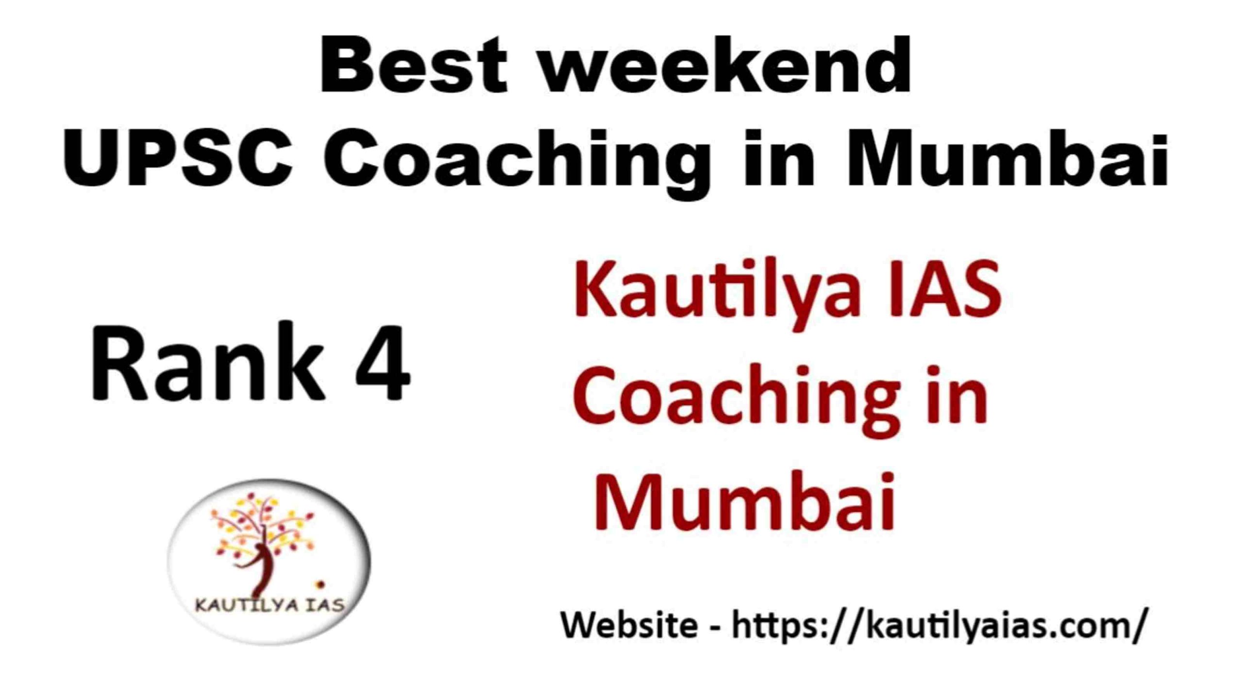 Rank 4 Best Weekend IAS Coaching in Mumbai