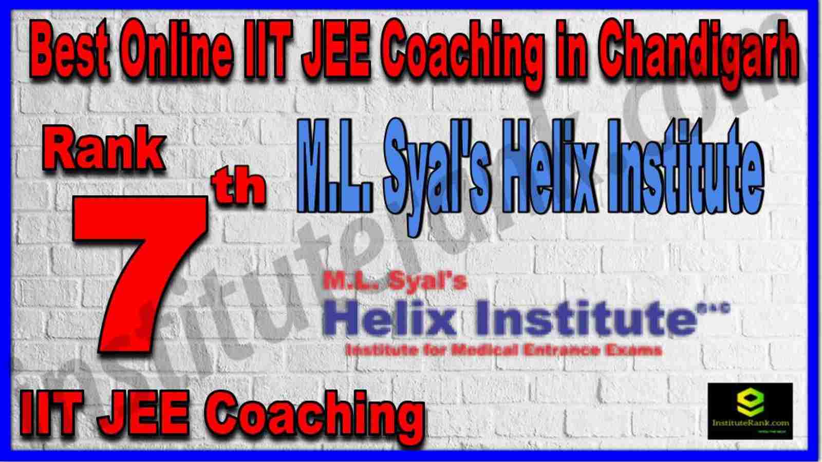 Rank 7th Best Online IIT JEE Coaching in Chandigarh Rank 7th Best Online IIT JEE Coaching in Chandigarh