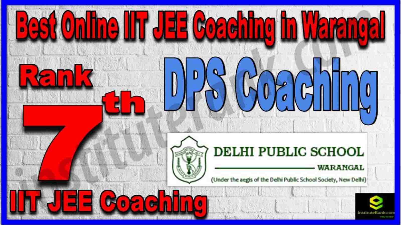 Rank 7th Best Online IIT JEE Coaching in Warangal