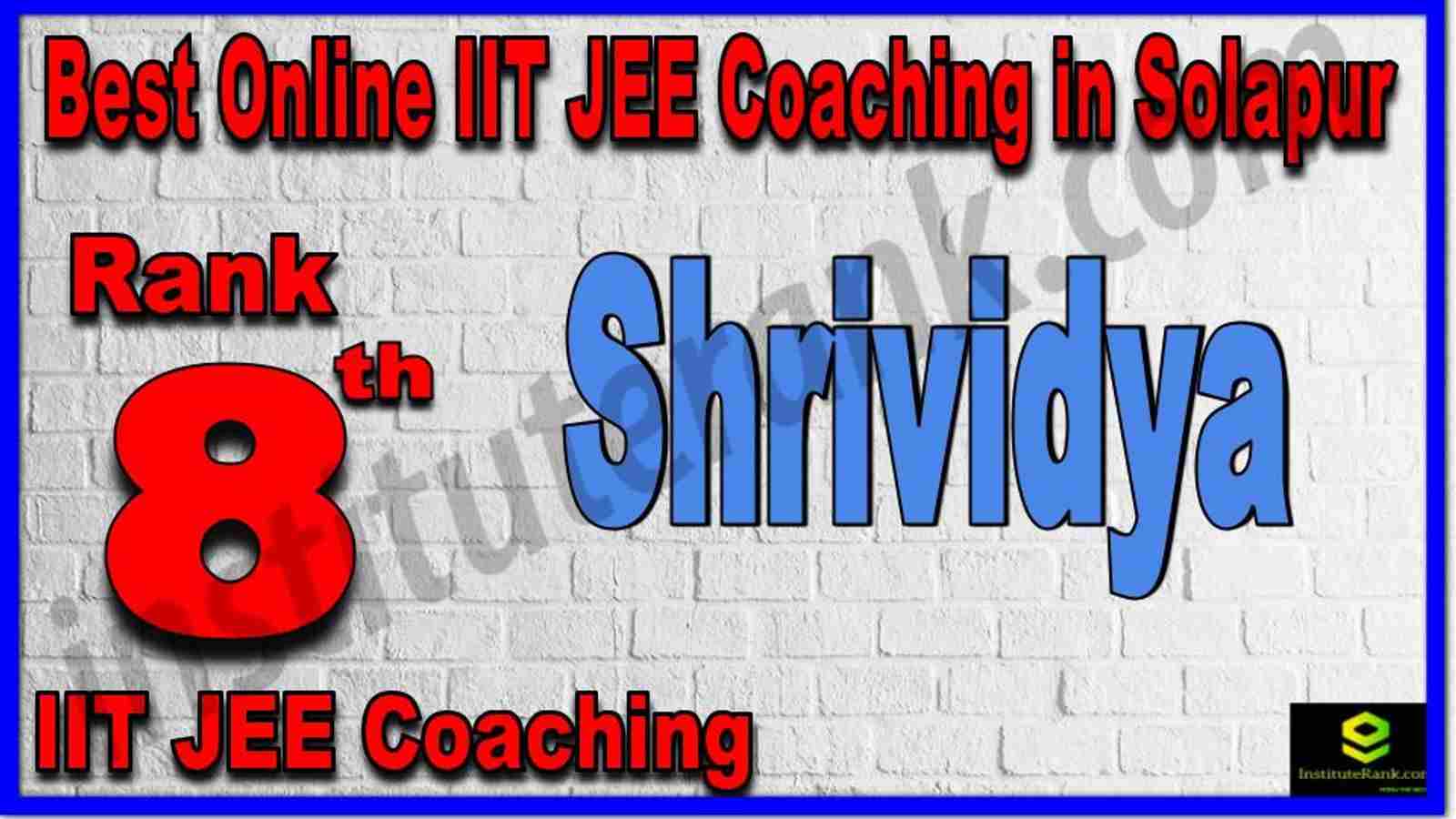 Rank 8th Best Online IIT JEE Coaching in Solapur