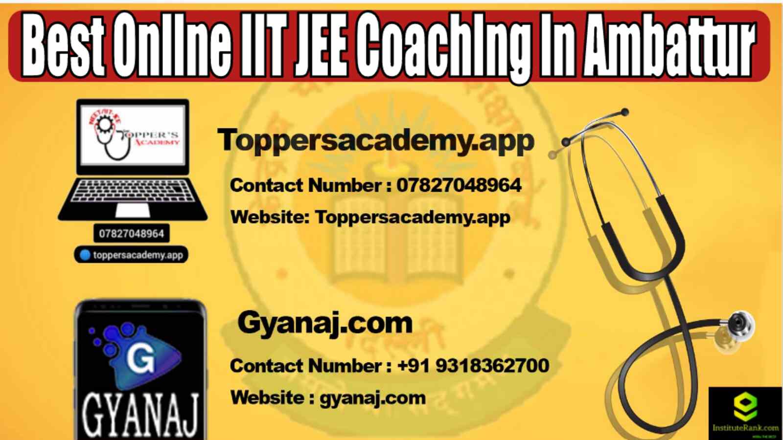 Best Online IIT JEE Coaching in Ambattur 2022