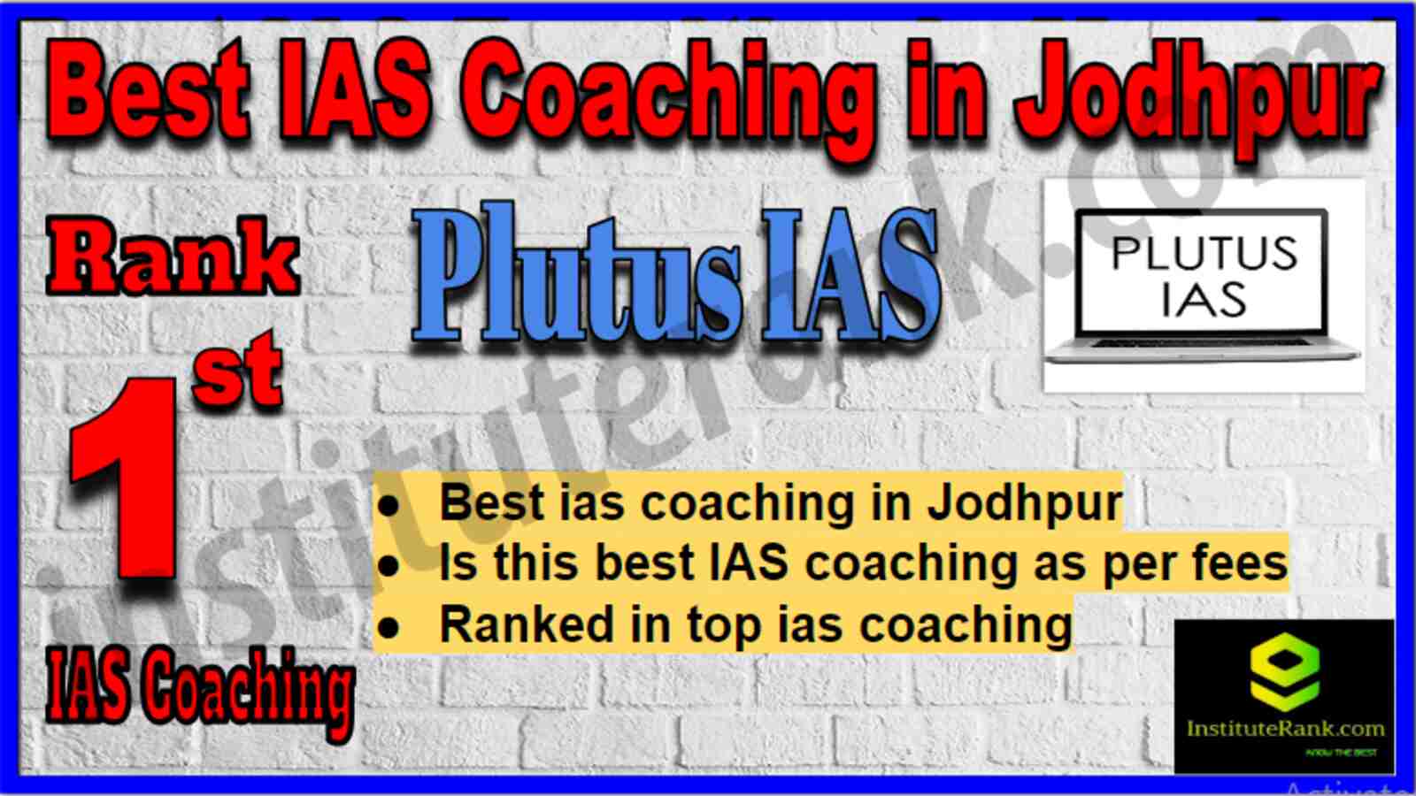 Rank 1 Best IAS Coaching in Jodhpur Rank 1 Best IAS Coaching in Jodhpur