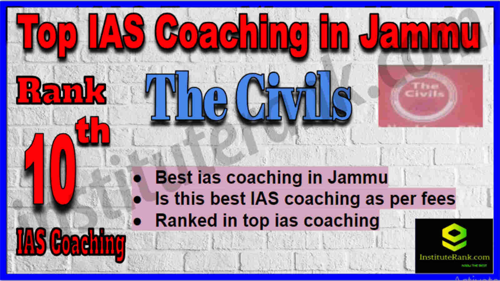 Rank 10 Top IAS Coaching in Jammu