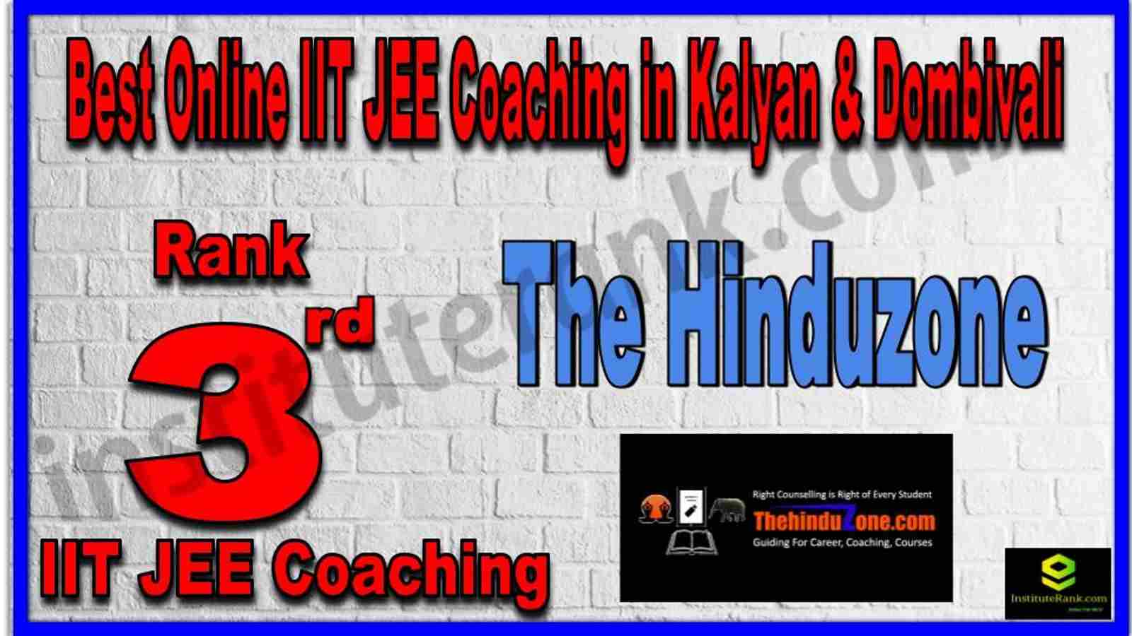 Rank 3rd Best Online IIT JEE Coaching in Kalyan & Dombivali 