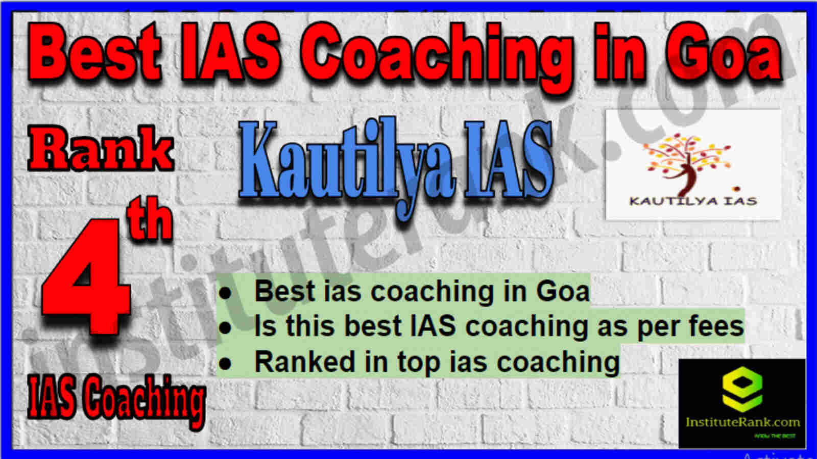 Rank 4 Best IAS Coaching in Goa Rank 4 Best IAS Coaching in Goa