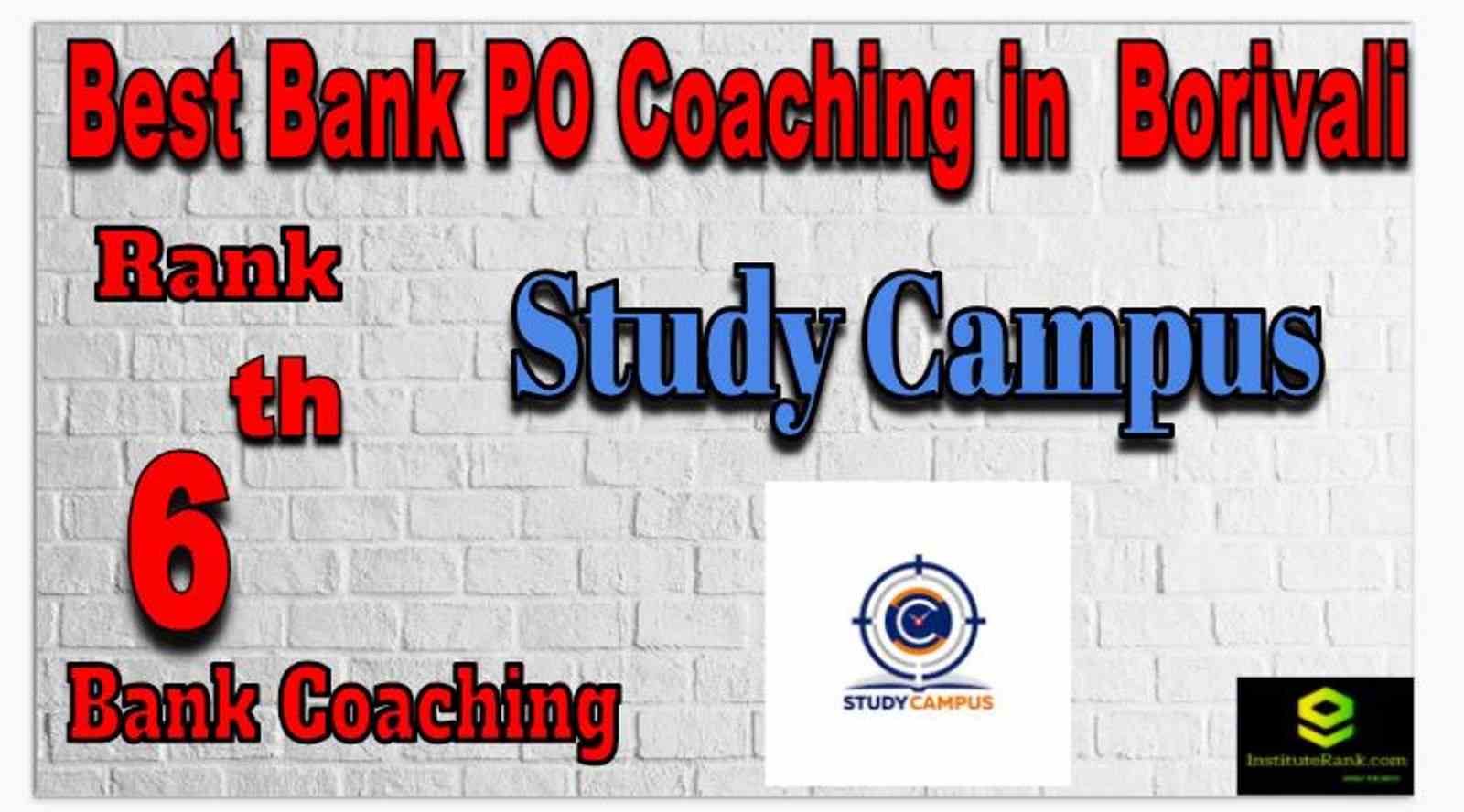 Rank 6 Top BAnk PO Coaching in Borivali