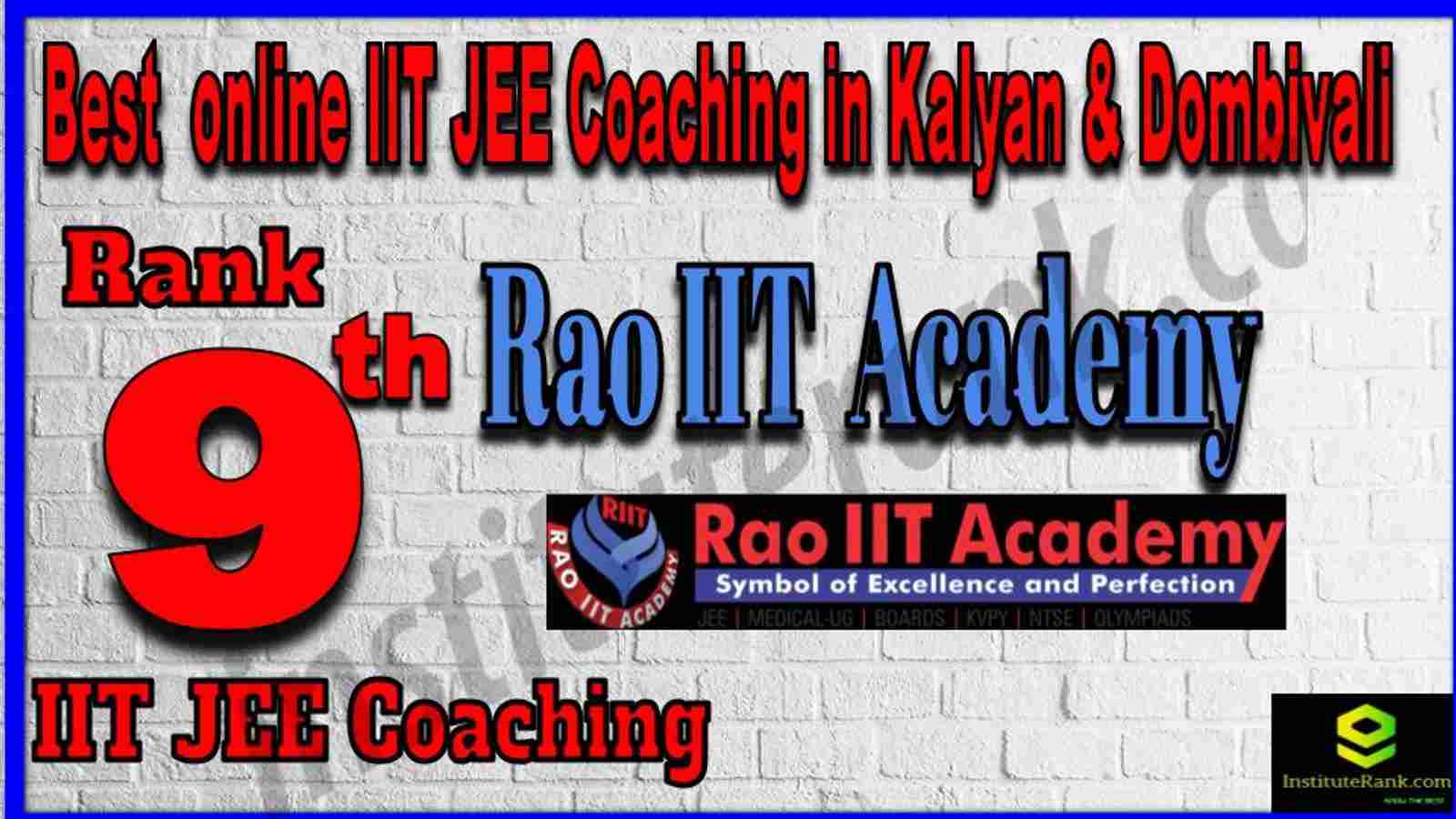 Rank 9th Best Online IIT-JEE Coaching Kalyan & Dombivali 