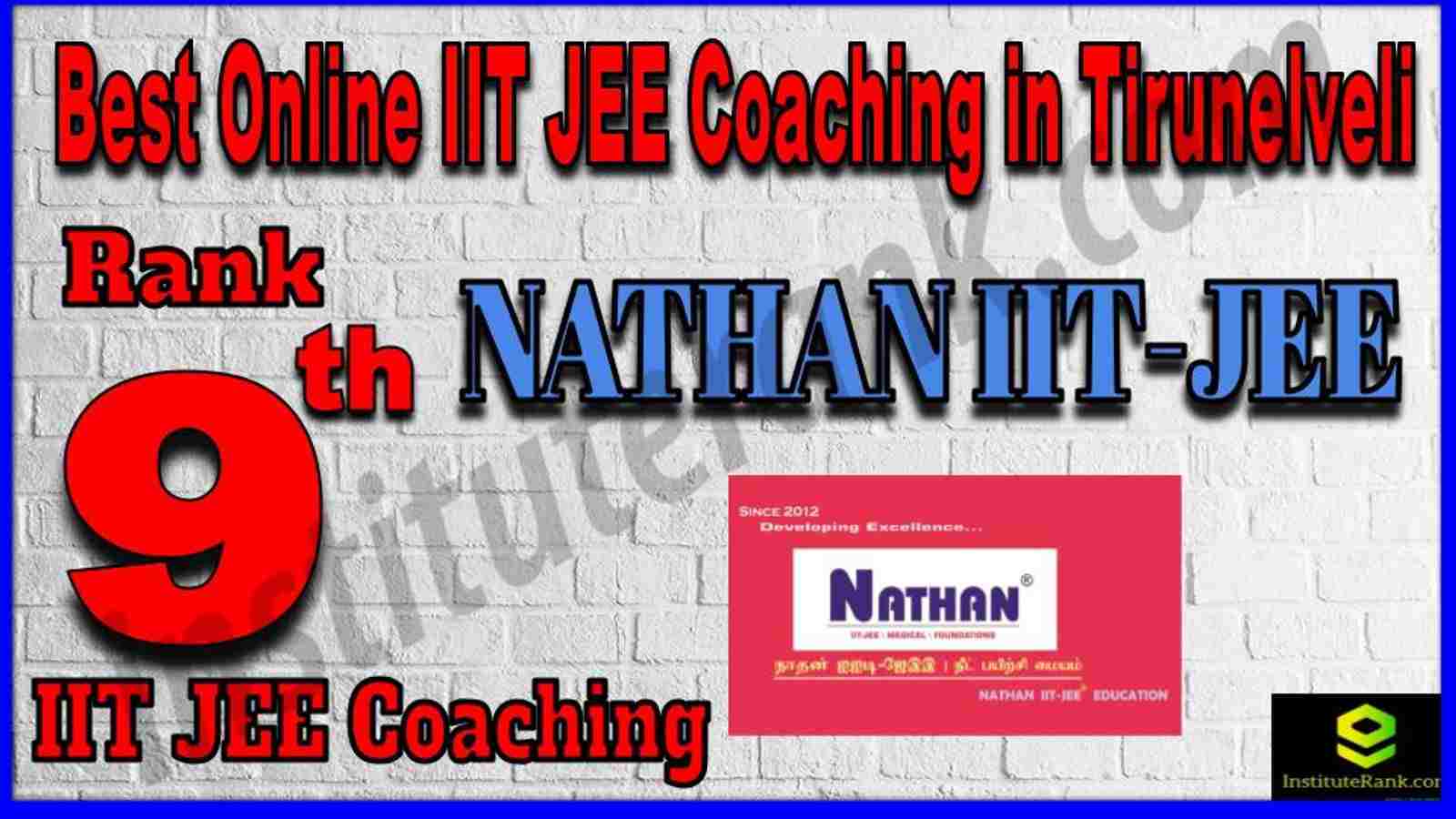 Rank 9th Best Online IIT-JEE Coaching in Tirunelveli Rank 9th Best Online IIT-JEE Coaching in Tirunelveli