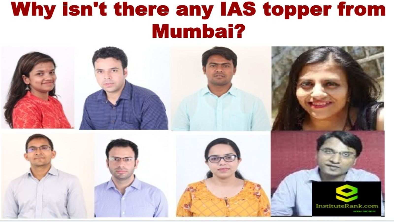 konstant aften Cordelia Why isn't there any IAS topper from Mumbai? | Institute Rank