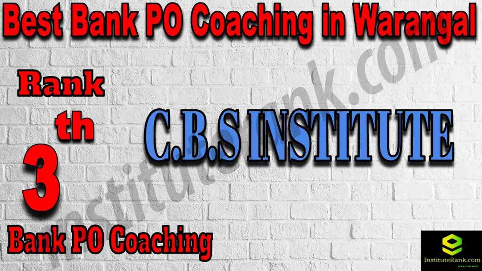 3rd Best Bank PO Coaching in Warangal