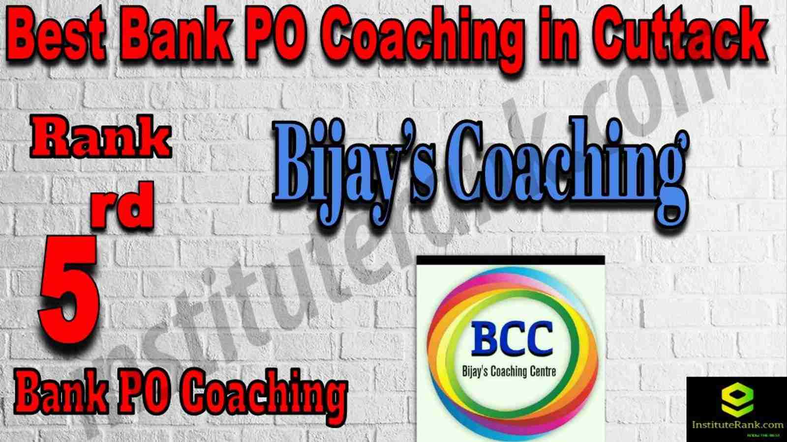 5th Best Bank PO Coaching in Cuttack